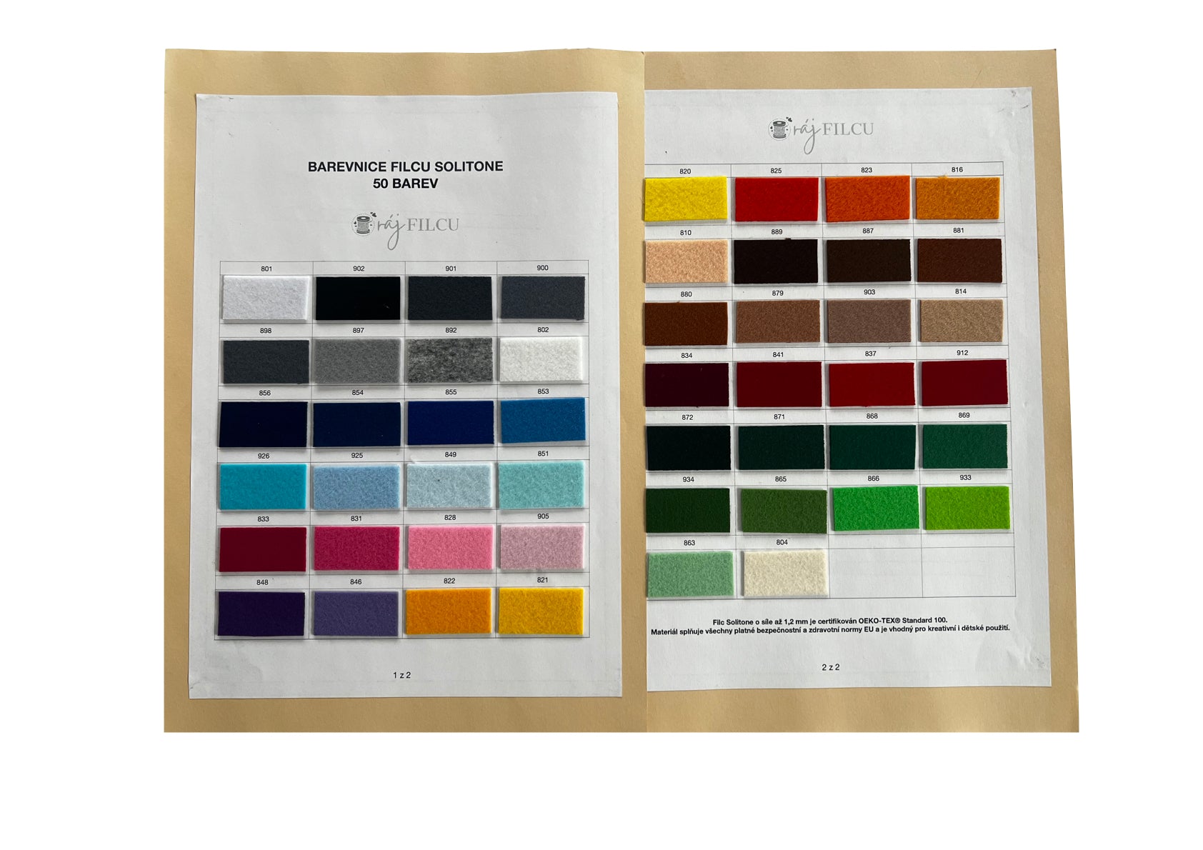 Felt Color Swatch Book