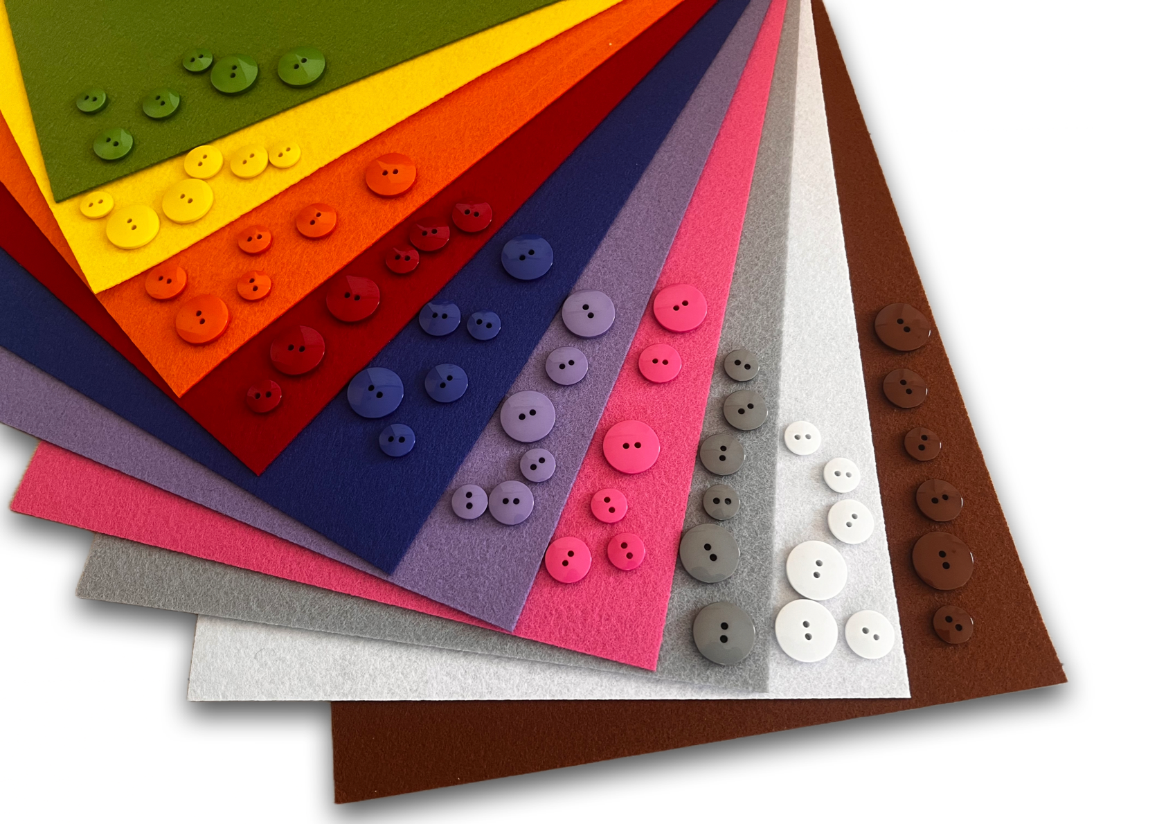 Felt & Buttons Set (10 colours) for Sliding Activities